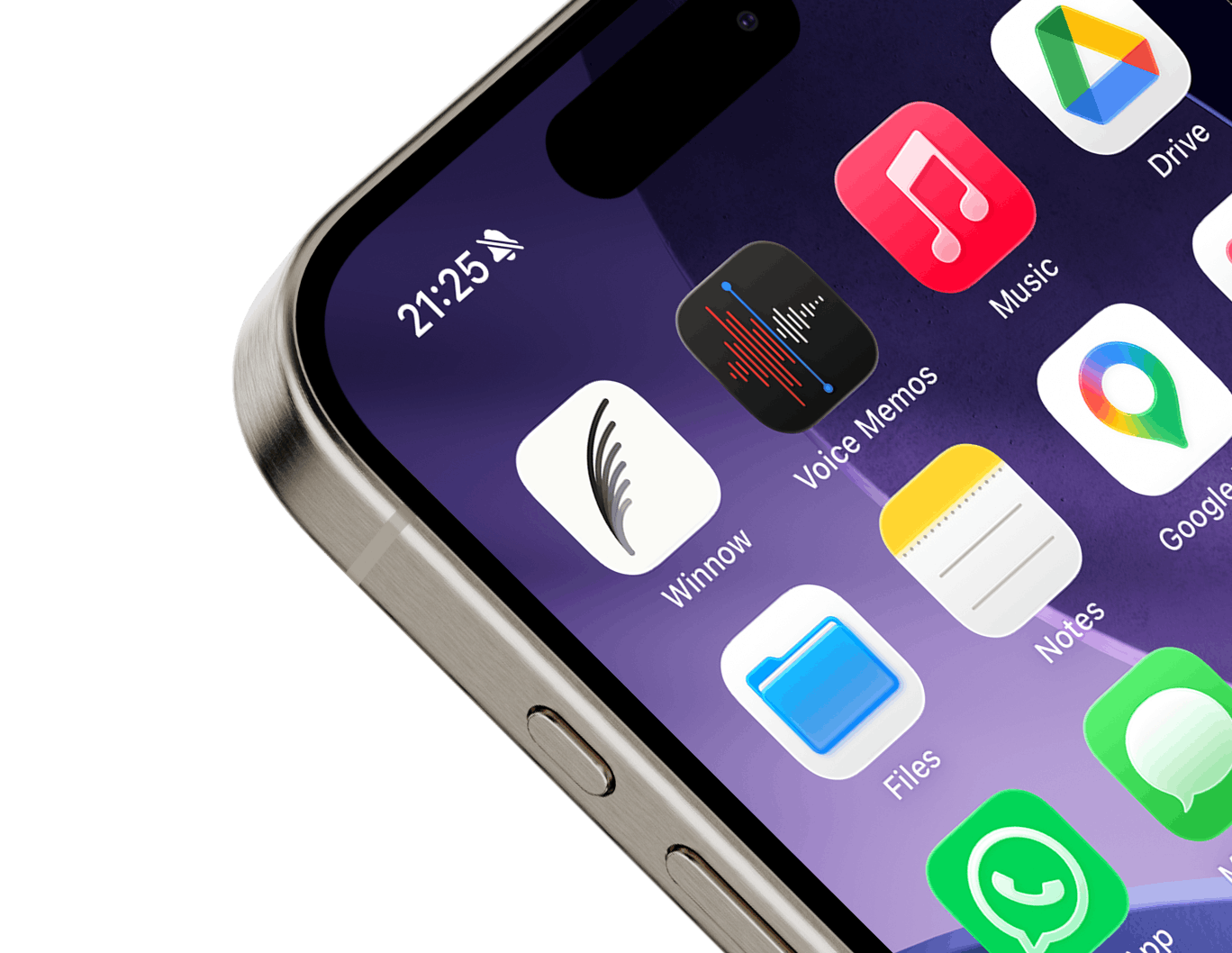 Winnow on iPhone home screen